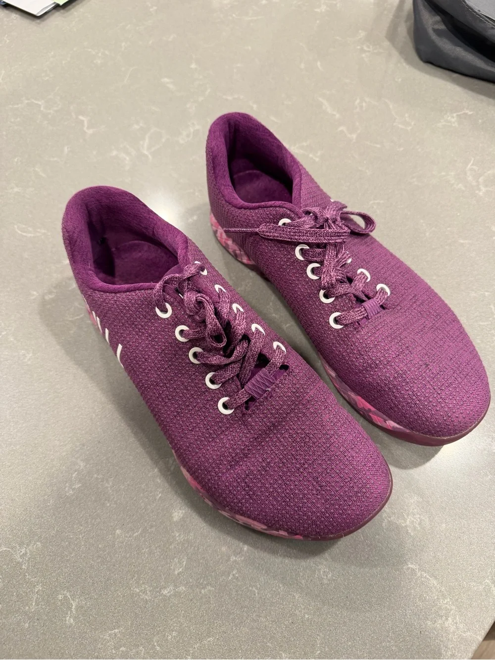 NOBULL Purple Knit Women's Training Sneakers with Pink Accent Midsole